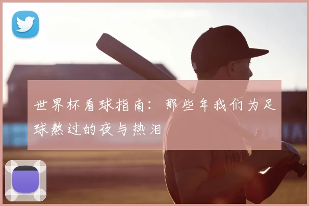 世界杯看球指南:那些年我们为足球熬过的夜与热泪